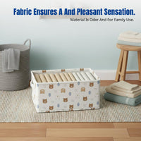 Wardrobe Layered Storage Box, Clothes Organizer, Foldable Sorting Bin Set, Wildlife Design