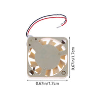 Four Mounting Holes Miniature Square Fan Beige Square Cooling Fan Compact Electronics Part Two-Wire