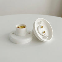 Ceiling Light Fitting with E27 Lamp Holder for Home Lighting, Heat Resistant Bulb Holder for E27 Lamp, Round Base Ceiling Pendant, 78mm Diameter