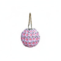 Hanging Flower Lantern Waterproof Solar Flower Light Warm White for Balcony