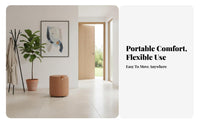 Multi-Functional Low Round Stool Comfortable padding Round Padded Footrest Modern Design Footstool space-saving Size for Apartment Dwellers, Interior Designers, Entrance, Entryway, Living Room, Bedroom