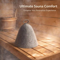 Sauna Cap Steam Room Accessory for Men Women, Bath Hat for Steam, Ergonomi Sauna Cap, Heat Insulation, Grey