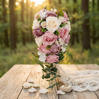 Photo Prop Waterfall Bridal Floral Arrangement Garden Design Cascading Bridal Floral Arrangement Romantic Elegant for Brides
