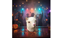 Alpaca Headpiece Realistic Details Llama Head Headpiece Latex Mammal Headgear for Halloween, Masquerade Party