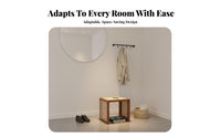 Japanese Aesthetic Rattan Cube Stool Woven Design Multi-Purpose Low Seat Space-Saving Accent Table Versatile for Apartment Dwellers, Interior Designers, Small Areas, Entryway, Living Room, Bedroom
