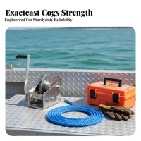 Boat Trailer Winch Hand Crank Winch Heavy-Duty for Workshops, Garages