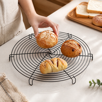 30cm Non Stick Cooling Rack, Round Coated Metal Wire Rack for Cakes, Cookies, Bread & Pastries, Kitchen Baking