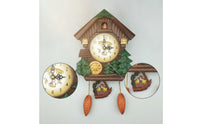 House-Shaped Cuckoo Wall Clock Unique Cuckoo Clock Original Black Woodland for Children, Bedroom