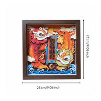 Lion Dance Decor Festive Fortunate Decor Vivid Colors Decorative Artwork for Entryway