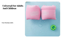 2 Pieces High Buoyancy Inflatable Arm Bands Double Swim Arm Floaties Thickened Material for Toddlers, Parents, Beach, Lake