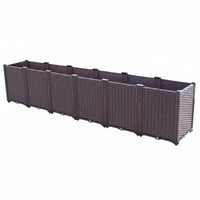 Balcony Growing Vegetable Planter Box Stackable Modular Planting Box Sturdy Plastic Raised Garden Bed Easy Assembly for Beginners, Patio