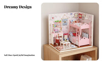 DIY Miniature House Kit Realistic Features DIY Miniature Dollhouse Kit Tiny House Assembly Model Highly Detailed Design