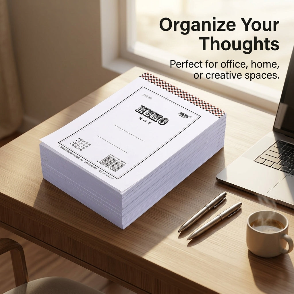 Tear Off Notepad 10 Pack Blank Pages, Rectangular Memo Pads for Office Desk, Portable Scratch for Students, Tearable Note
