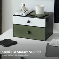 Storage Riser with Drawers Multi-Functional Desk Organizer Space-Saving
