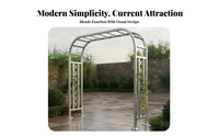 Metal Garden Arch Heavy Duty Vine Support Rust-Resistant Climbing Plant Frame for Vineyard, Backyard, Weddings
