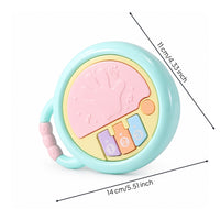 Embossed Toy Drum with Handle Handheld Baby Drum Toy Interactive Educational for Nursery