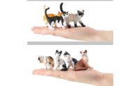 12 Pieces Collectible Cat Figurines Assorted Miniature Cat Figures Tiny Miniatures Painted for Crafters, Desk Decor