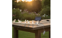 Outdoor String Lights with Solar Panel Decorative Solar String Lights Warm White Hanging for Garden, Patio, Fence