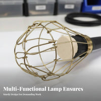 E27 Mechanic's Light Drop-Resistant Wire Guard Inspection Lamp Shock-Resistant Cage Caged Work Light for Mechanics, Construction Workers, Garage