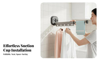 Drill-without Installation Wall Mounted Drying Rack Space Saving Wall Mounted Clothes Drying Rack Indoor & Outdoor Use Accordion Clothes Dryer Rust-Resistant for Apartment Dwellers, Homeowners, Balcony, Dorm Room, Bedroom, Bathroom
