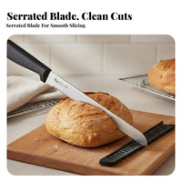 Serrated Bread Anti-Rust Bread Slicing Sturdy Stainless Steel Cake Cutting Tool for Chefs, Home Cooks, Restaurant