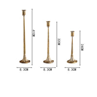3 Pieces Metal Candlestick Holders Vintage-Style Taper Candle Holder Stable
