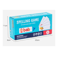 Spelling Game with Flash Cards Educational Spelling Game with Cards Letter Matching Toy Lowercase Wooden Matching Letters Toy