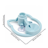Pet Water Dispenser with Suction Cups Antislip-Resistant Feline Water Bowl Portable Bottle automatic Feeder for Travel