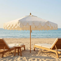 Rope-Pull Parasol Pale Parasol Central Pole for Outdoors