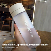 Large Capacity Frosted Plastic Water Bottle Leak-Proof Frosted Plastic Bottle Lightweight for Students, Commuters, School, Travel, Outdoor
