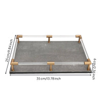 Serving Tray Textured Decorative Organizer Tray Easy to Carry for Decor
