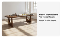 Rectangular Wooden Table Minimalist professional design Desk Modern Design Home Furniture for Remote Workers, Homeowners, Dining Room, Study, Kitchen