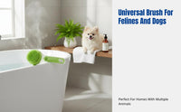Pet Dog Bath Brush, Soft Silicone, Liquid Dispenser, Easy Foaming, Massage, Ergonomic Handle