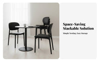 Modernist Design Molded Plastic Seat Thickened Construction Stackable Plastic Stool Space-Saving Dining Chair Modern design aesthetic for Restaurant Owners, Homeowners, Event Planners, Small Apartment, Cafe, Kitchen