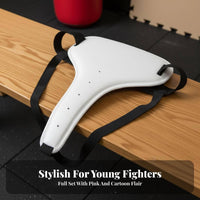 Kids Boxing Gear Set Reinforced Padding children's Sparring Protection Kit Adjustable Straps Young Fighting Arts Sports Padding Set for Beginners