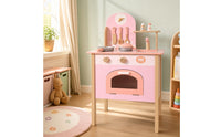 Wooden Play Kitchen with Sink Realistic for Preschoolers, Preschool, Daycare