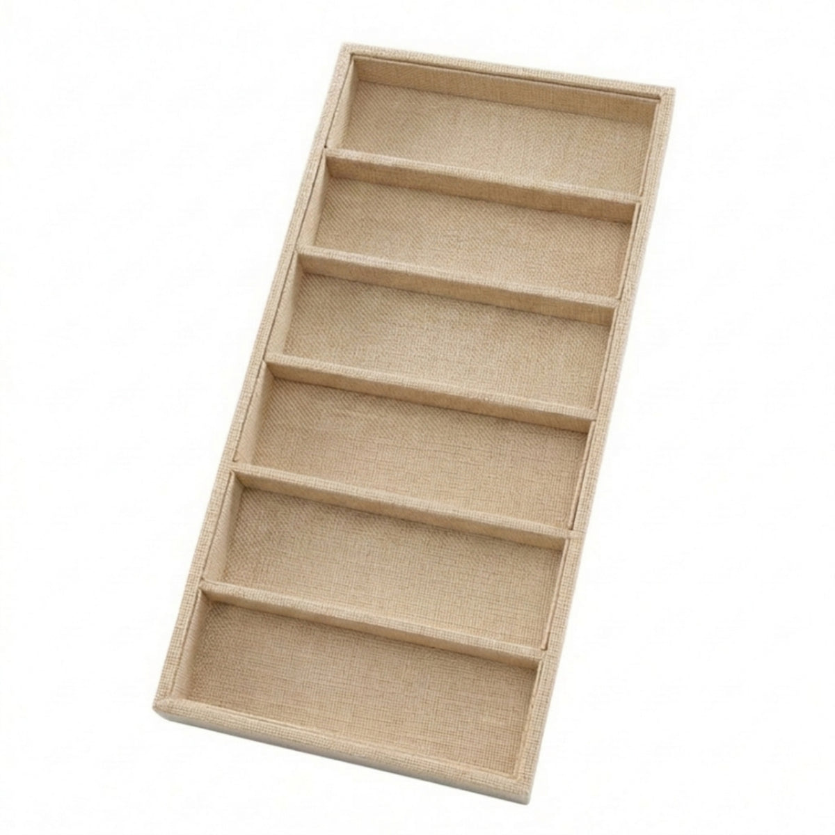 6-Compartment Eyeglasses Display Tray Rectangular Sunglass Organizer Tray Soft Sunglasses Organizer Guarding for Closet, Retail Counter