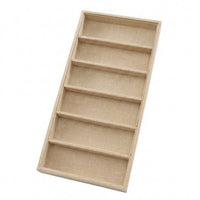 6-Compartment Eyeglasses Display Tray Rectangular Sunglass Organizer Tray Soft Sunglasses Organizer Guarding for Closet, Retail Counter