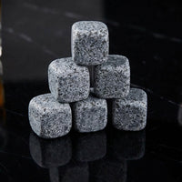 Home Bar Gift Set with 6 Whisky Stones, Premium Gift for Men and Whisky Chilling Rocks, Reusable Ice for Drinks, Essential Set Without Tongs