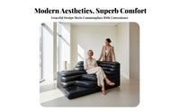 Italian Inspired Modular Deep-Seat Sofa Minimalist Aesthetic Terraced Seating Set Curved Contour Living Room Furniture plushLike Comfort for Interior Designers, Design Enthusiasts, Apartment Dwellers, Boutique, Lounge Area, Reception Hall
