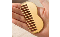 Polished Metal Massage Comb Portable Metal Comb with Rounded Teeth Long-Lasting Head Massage Tool Relaxing for Travel