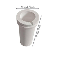 High-Temperature Fused Quartz Crucible Double-Rim Band Rim Pouring Notch Crucible Metal Melting Laboratory Equipment Tapered Body