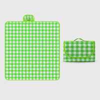 Outdoor Rug for Family Outings, Thickened Gingham Picnic Blanket and Camping Mat, Waterproof Beach Blanket, 200x200cm Easy to Store Garden Mat