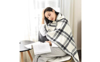 Versatile Rest Blanket Multifunctional Fleece Blanket Double-Purpose-Use Buttoned Fleece Wrap for Office Workers, Sofa