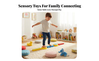 Stepping Stone and Balance Beam Set Textured Surface Kids Balance Set Anti-Slip Base Sensory Integration Stumps for Young Children