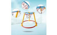 Freestanding Water Basketball Set with Pump Colorful Pool Basketball Hoop Portable for Family