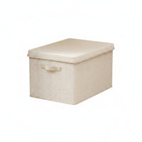 Textile Storage Box with Lid Washable Foldable Storage Box Foldable Clothes Organizer Space-Saving Sturdy for Closet, Wardrobe