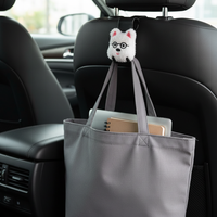 Cute Westie Dog Car Seat Headrest Hooks for Purses, Bags & Groceries - Front & Back Seat Organizer Clips
