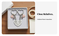 2 Pieces Mother Daughter Keychain Set Stainless Steel Split Heart Keychain Set