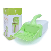 Cat Sifter with Holder Waste Bin, PP Material Sifter with Small Round Holes, Unified Handle Design for Kitten Waste and Cat Owners
